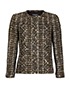 Chanel Khaki Woven Tweed Sequin Jacket, &pound;580, Clothing, Green, Cotton/Wool, Front view