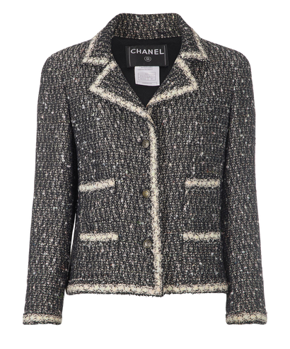 Chanel Tweed Long Jacket, front view