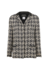 Chanel Long Jacket, &pound;1,600, Clothing, Black/Blue, Wool, Front view