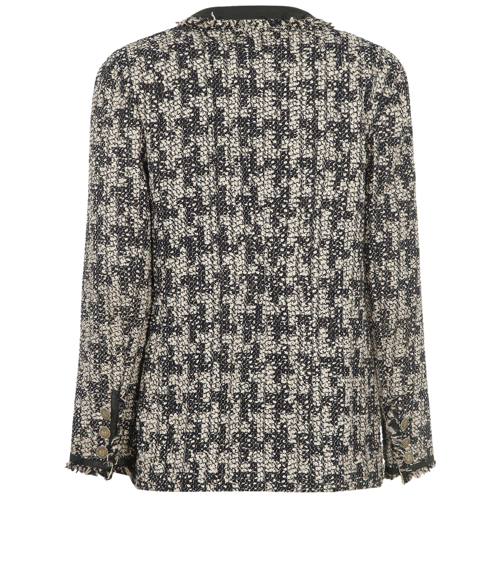 Chanel Long Jacket, &pound;1,600, Clothing, Black/Blue, Wool, Back view