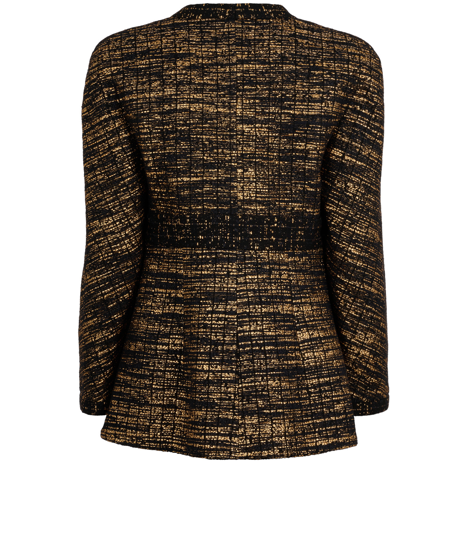 Chanel Tweed Jacket, &pound;1,800, Clothing, Black/Gold, Wool, Back view