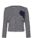 Chanel 08P Camellia Brooch Blazer, front view