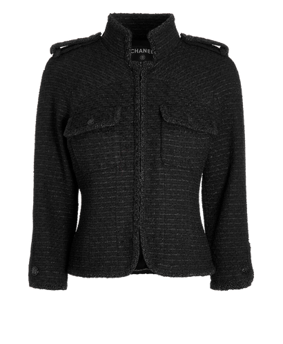 Chanel Tweed Military Jacket, front view