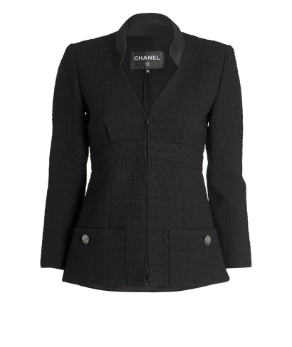 Chanel Tweed Zip-Up Jacket, front view