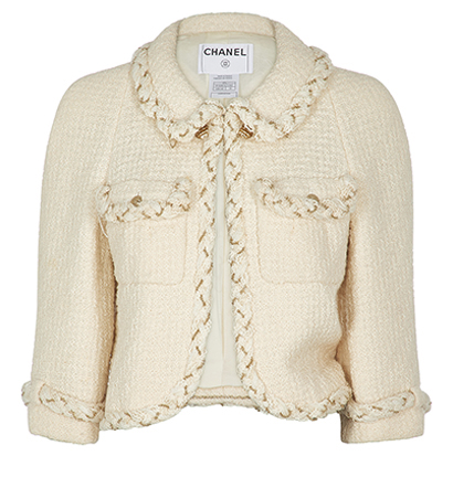 Chanel 2007 Boucle Gold Trim Jacket, front view
