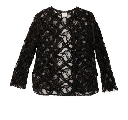 Chanel Crochet Cardigan, front view