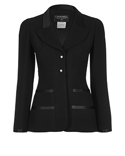 Chanel Black Two Piece Suit, Wool, Black, UK 6