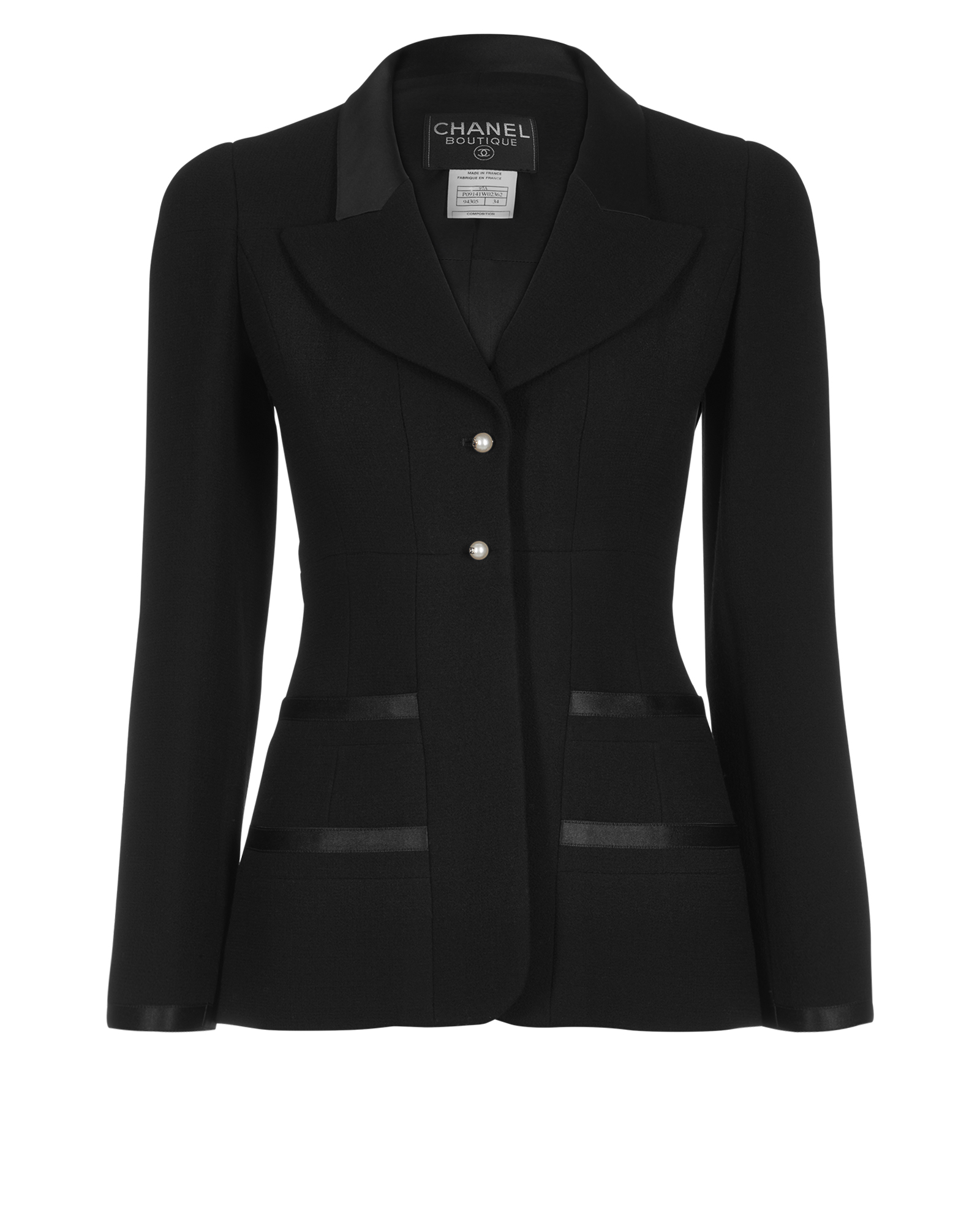 chanel black suit jacket