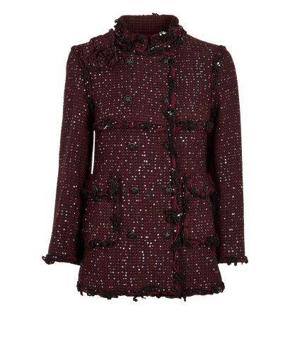 Chanel 07A Sequins Tweed Jacket, front view