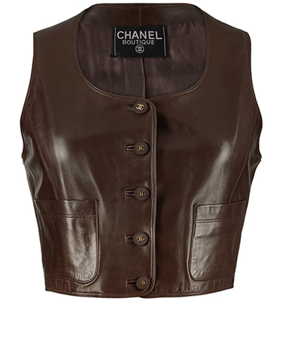 Chanel Brown Waistcoat, front view