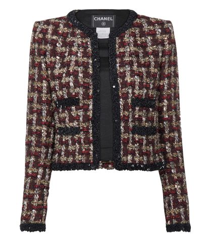 Chanel Sequin Tweed Jacket, front view