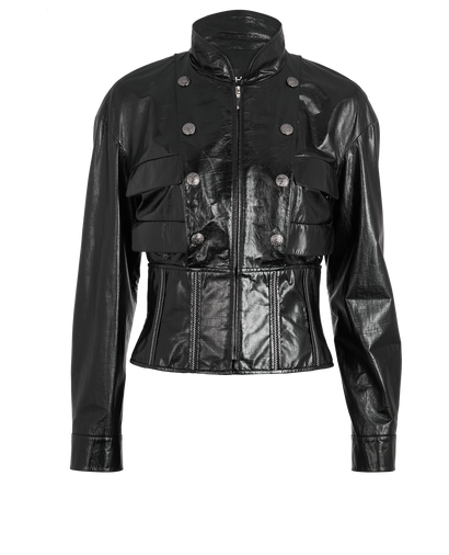 Chanel Double-Button Zip-Up Jacket, front view