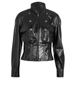 Chanel Double-Button Zip-Up Jacket - Size Womens 10