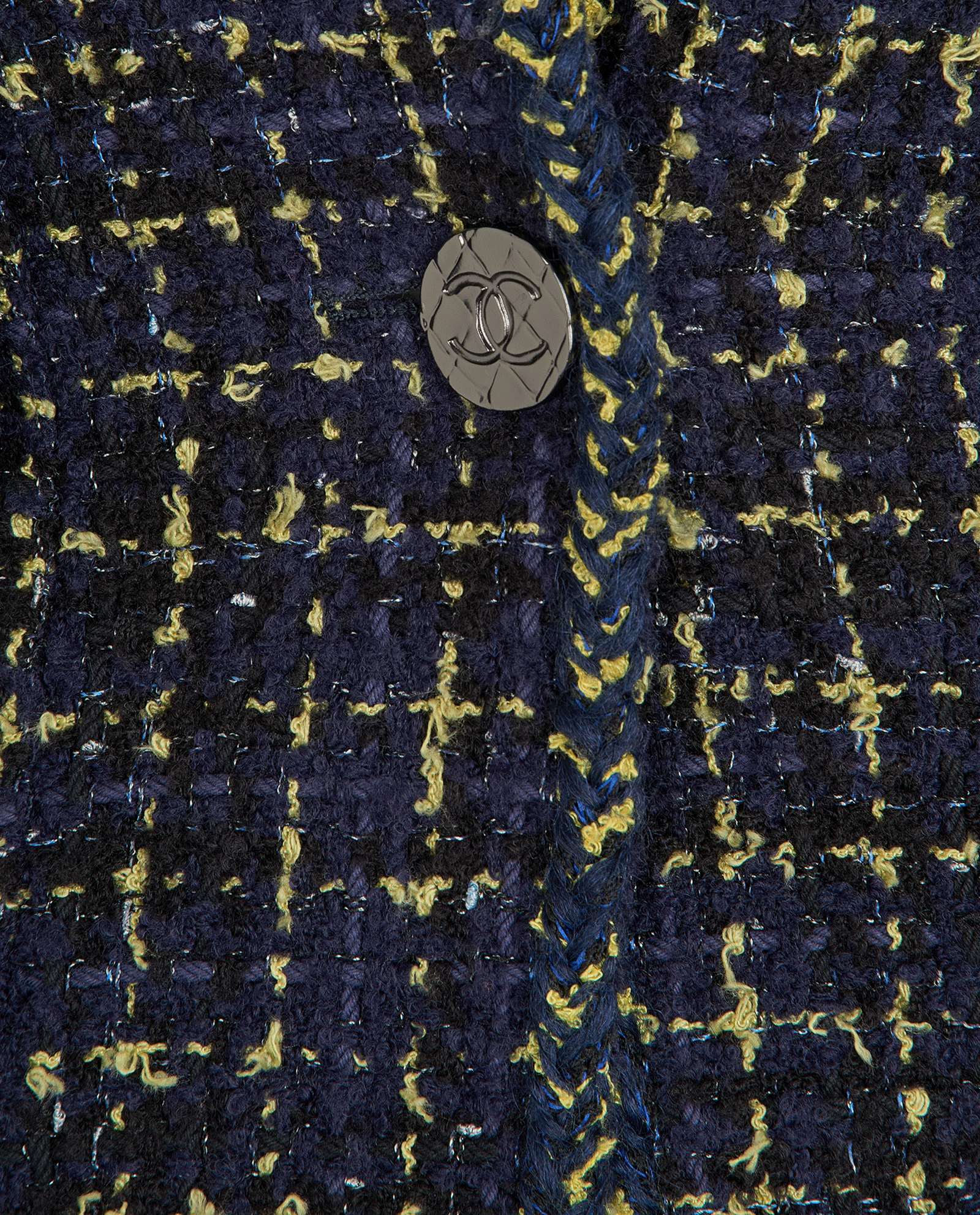 Chanel 22B Tweed Jacket, &pound;1,800, Clothing, Navy, Acrylic Plastic/Cotton/Wool, Other view