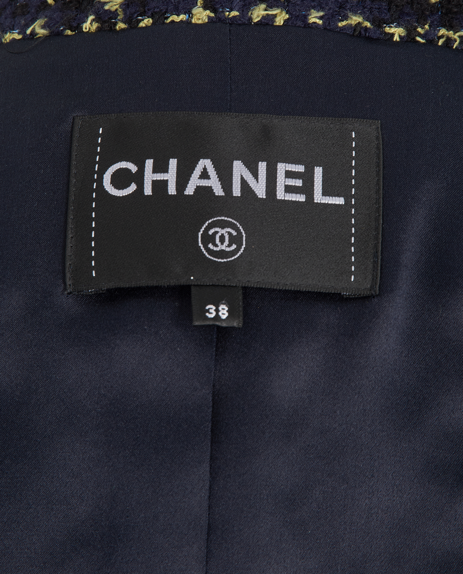 Chanel 22B Tweed Jacket, &pound;1,800, Clothing, Navy, Acrylic Plastic/Cotton/Wool, Other view