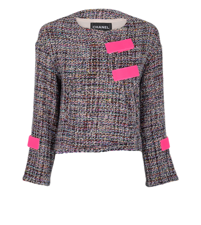 Chanel 2017 Velcro Tweed Jacket, front view