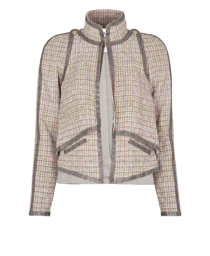 Chanel Embellished Trim Tweed Jacket, front view