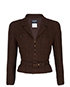 Chanel Dogtooth Padded Shoulder Blazer Jacket, front view