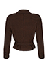 Chanel Dogtooth Padded Shoulder Blazer Jacket, back view