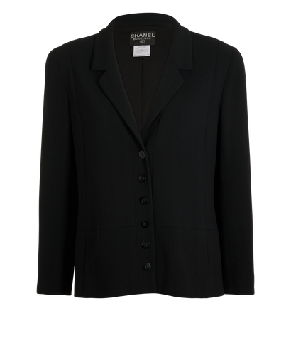 Chanel 98A CC Buttons Blazer, &pound;750, Clothing, Black, Wool, Front view