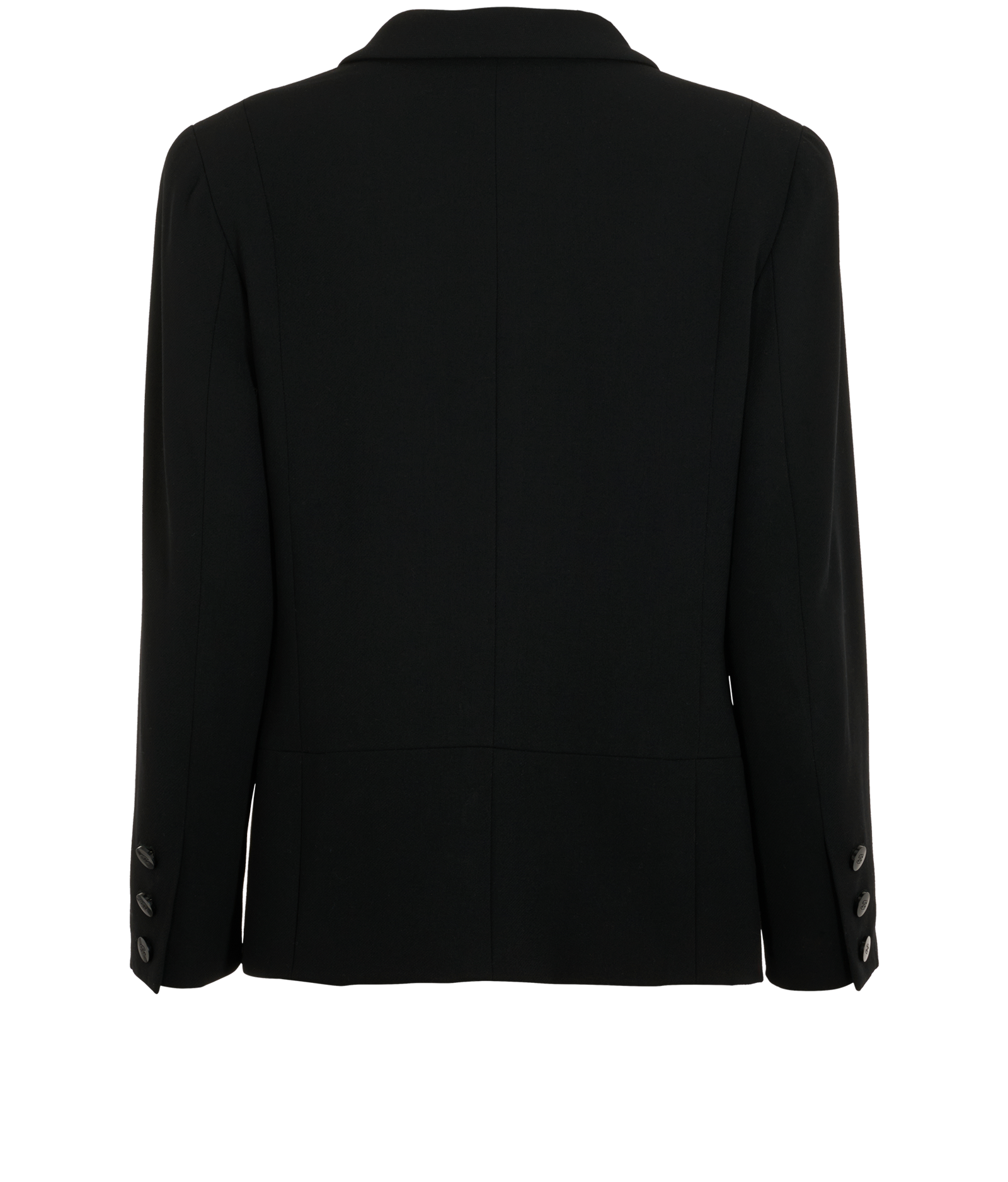 Chanel 98A CC Buttons Blazer, &pound;750, Clothing, Black, Wool, Back view