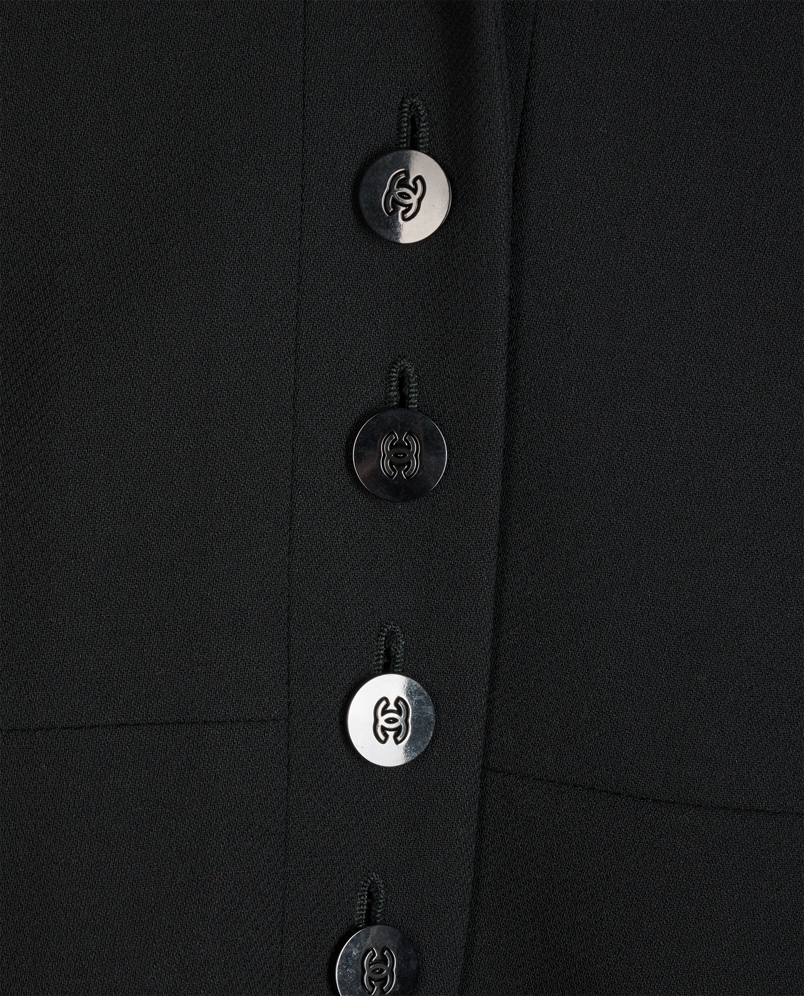 Chanel 98A CC Buttons Blazer, &pound;750, Clothing, Black, Wool, Other view