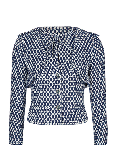 Chanel Diamond Spring 08 Print Boucle Jacket, front view