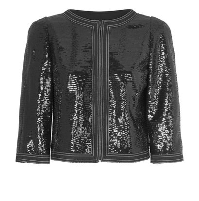 Chanel Sequined Zip Up Jacket, front view