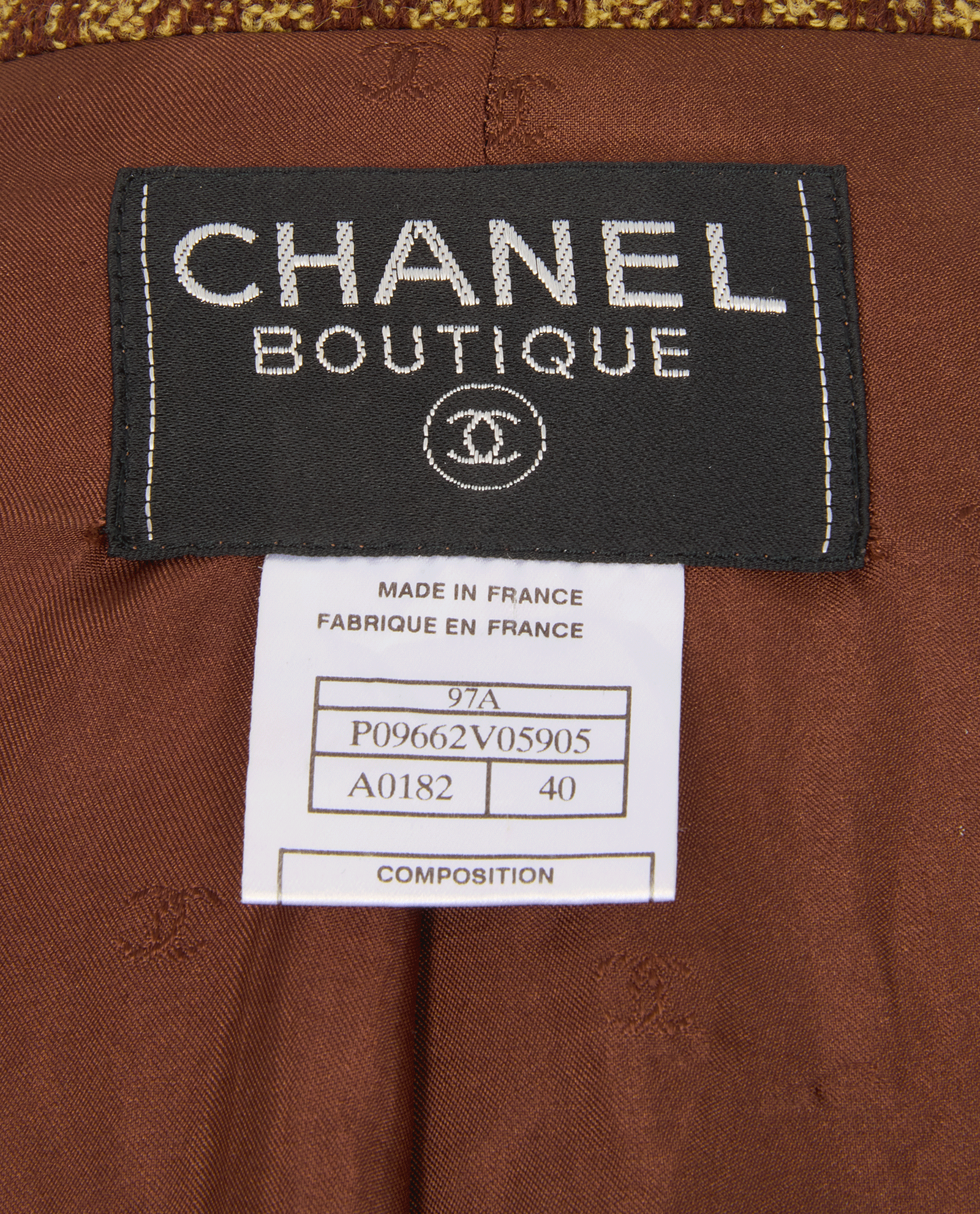 Chanel 97A Trimmed Tweed Jacket, &pound;650, Clothing, Brown, Wool, Other view