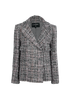 Chanel Tweed Jacket, &pound;1,200, Clothing, Grey/Pink, Cotton, Front view