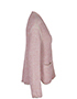 Chanel Pink Woven Edge to Edge Jacket, side view