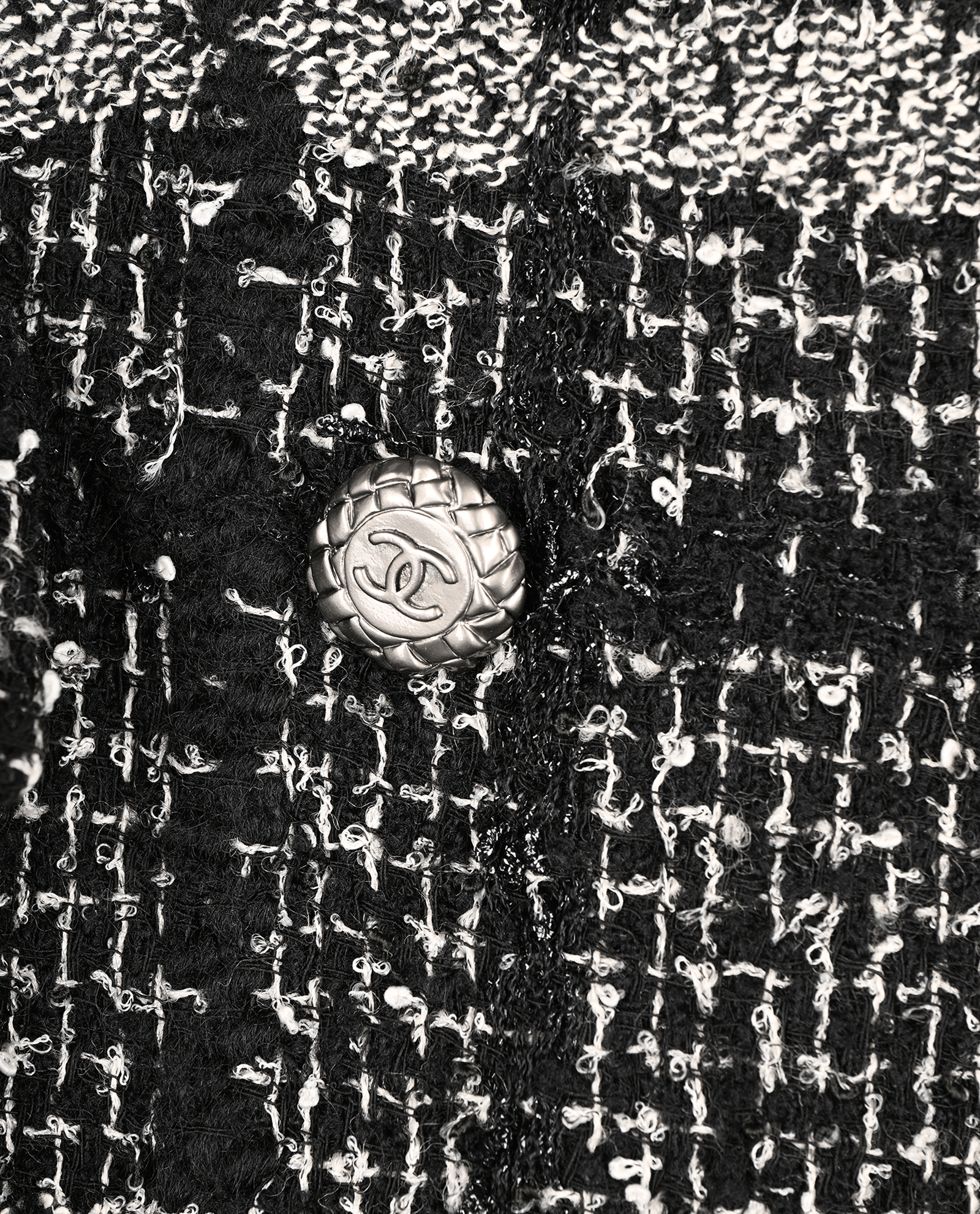 Chanel 06C Tweed Long Jacket, &pound;1,200, Clothing, Black, Nylon/Wool, Other view