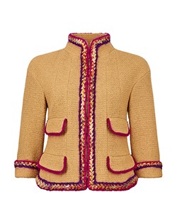 Chanel Zipped Jacket, Wool, Yellow, UK 12 4