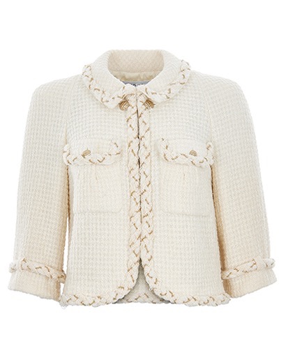 Chanel Boucle Gold Trim Jacket, front view