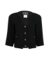 Chanel Cropped Jacket, &pound;750, Clothing, Black, Wool, Front view