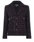 Chanel Tweed Front Pocket Jacket, £1,910, Clothing, Black/Purple, Tweed/Viscose, Front view