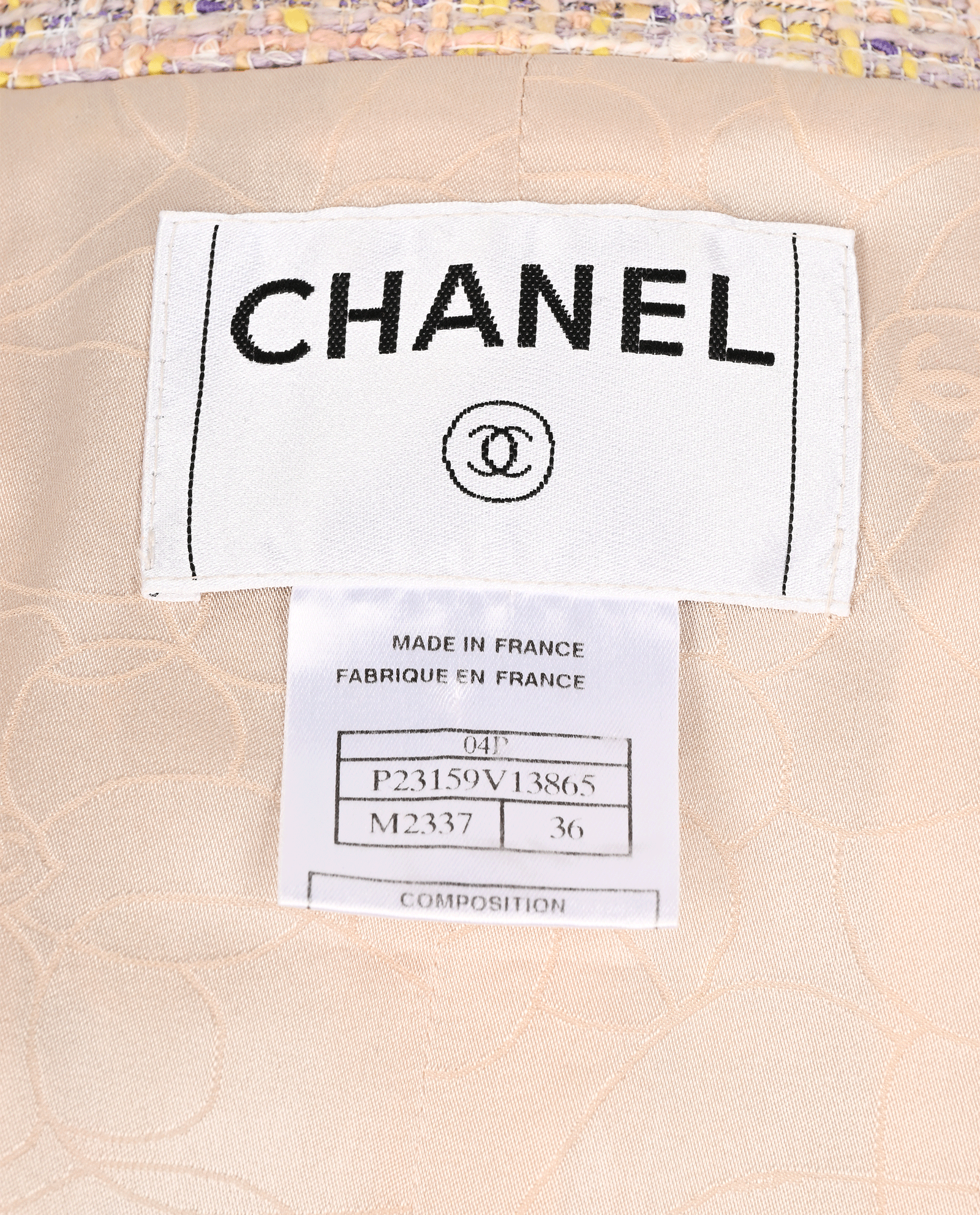 Chanel 04P Tweed Jacket, &pound;795, Clothing, Pink/Yellow, Cotton, Other view