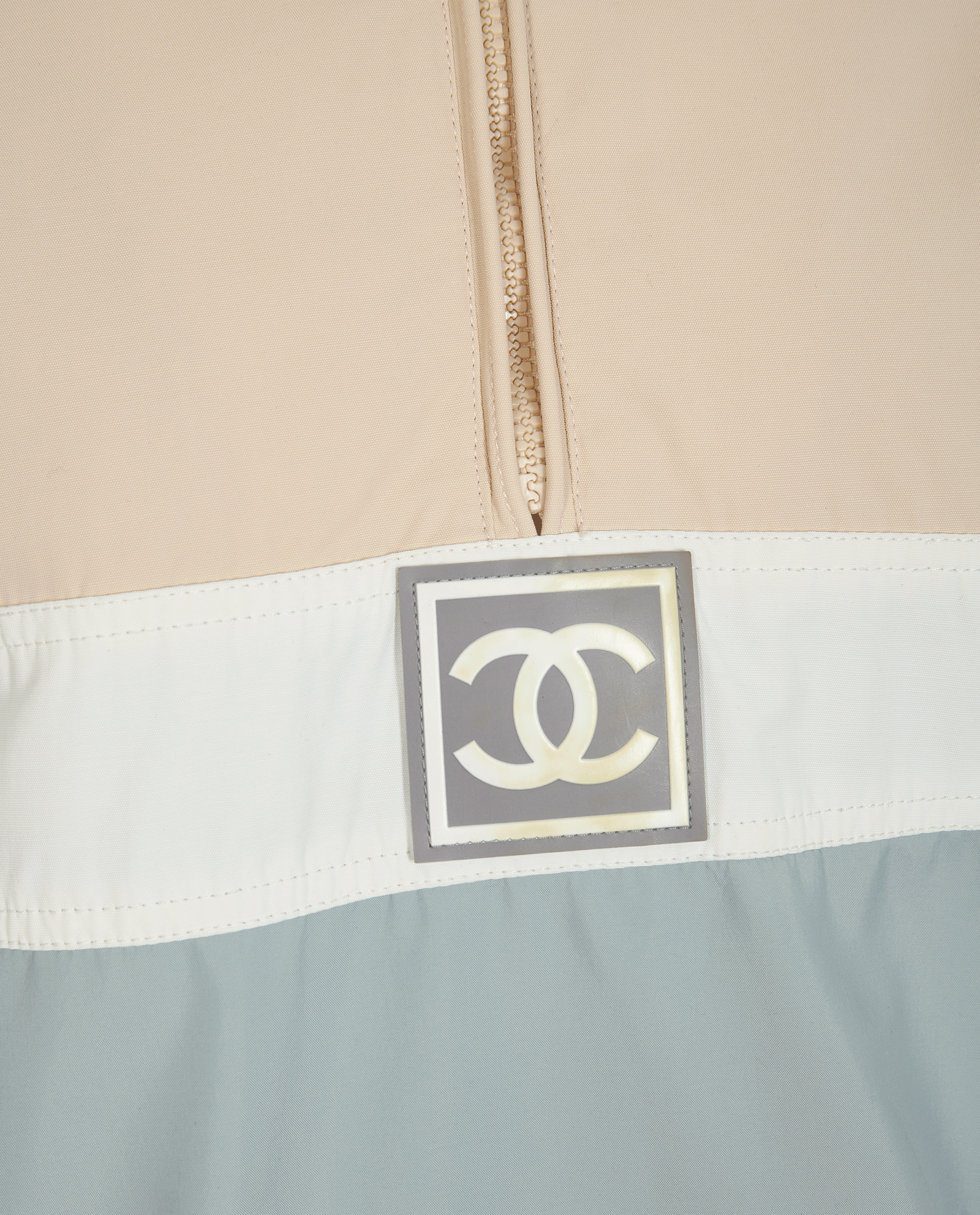 Chanel Ski Jacket, &pound;795, Clothing, Beige/Blue, Cotton/Polyester, Other view