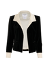 Chanel 03A Contrast Jacket, &pound;495, Clothing, Black/White, Cotton, Front view