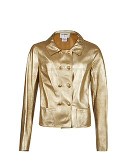 Chanel 2005 Jacket, Lambskin, Gold, 16, 3*