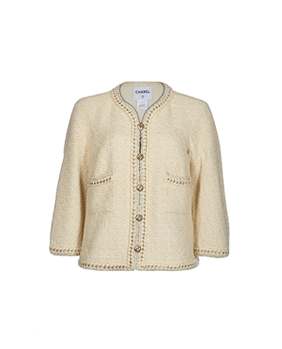 Chanel Cream Bouchle Jacket, &pound;1,500, Clothing, Cream, Silk/Wool, Front view