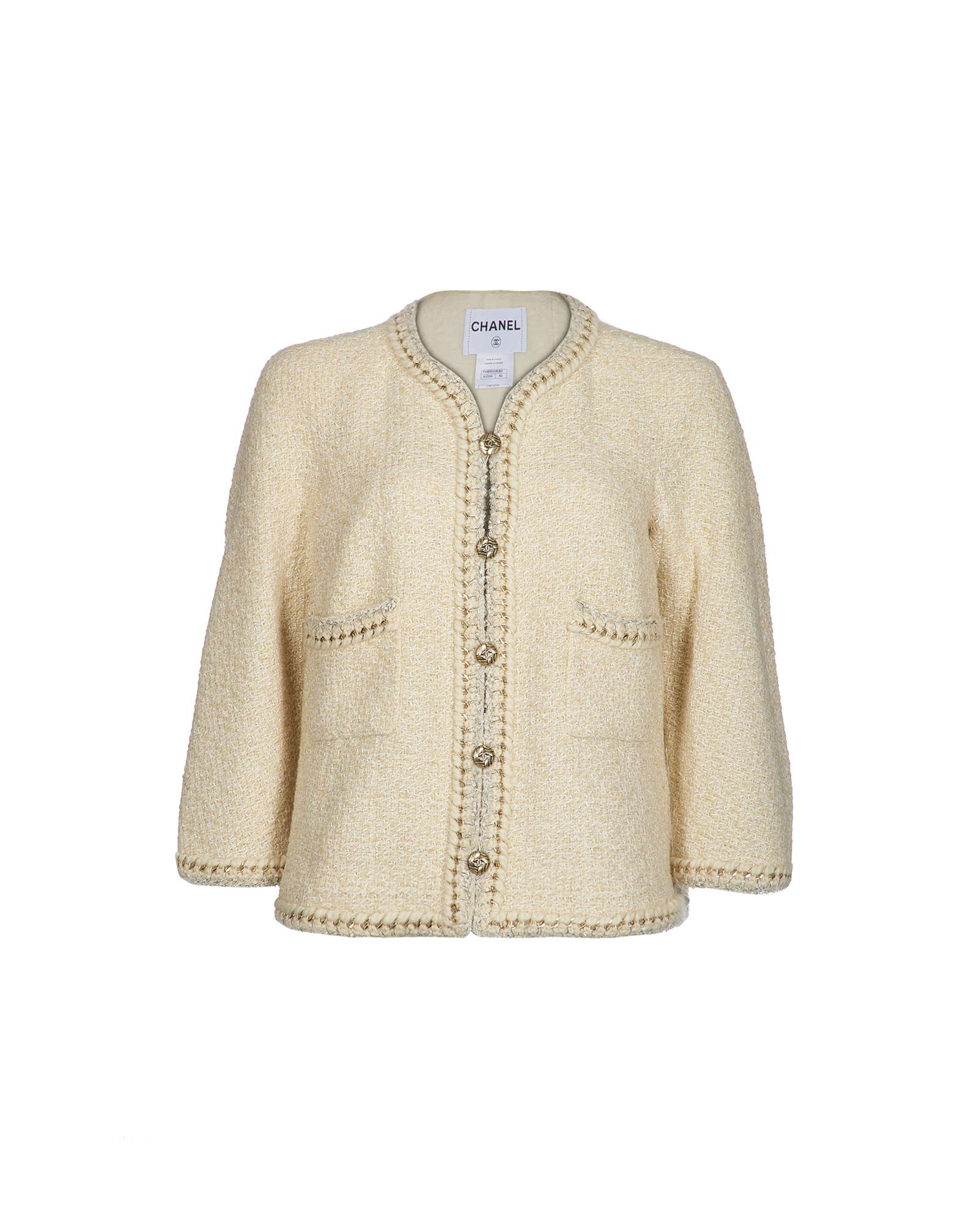 Chanel Cream Bouchle Jacket, Jackets Designer Exchange Buy