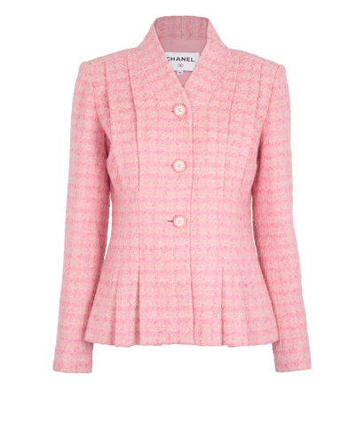 Chanel Button Up Jacket, &pound;1,800, Clothing, Pink, Silk, Front view