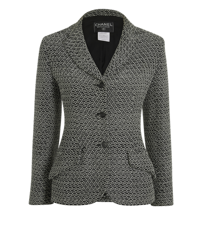 Chanel 98P Tweed Blazer, &pound;795, Clothing, Black/White, Wool, Front view
