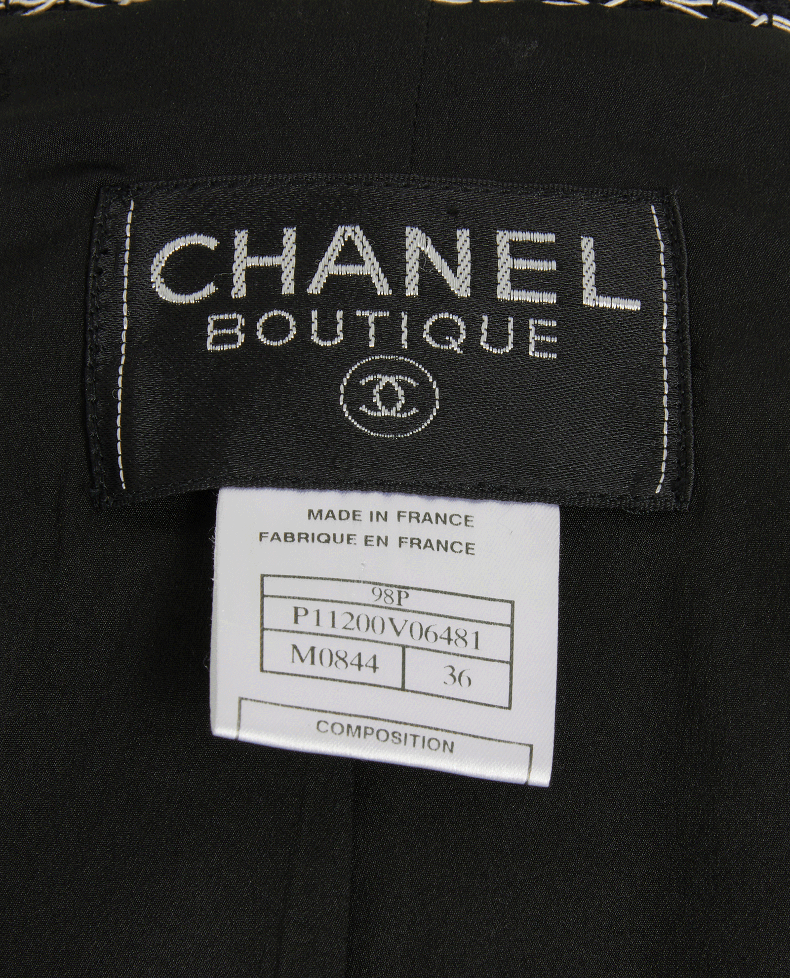 Chanel 98P Tweed Blazer, &pound;795, Clothing, Black/White, Wool, Other view