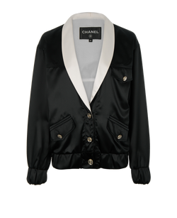 Chanel 21S Blouson, Polyamide, Black, UK 6, 3*