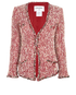 Chanel 2014 Tweed Jacket, &pound;1,500, Clothing, Red/White, Nylon/Wool, Front view