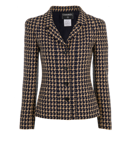 Chanel Houndstooth Print Blazer, front view