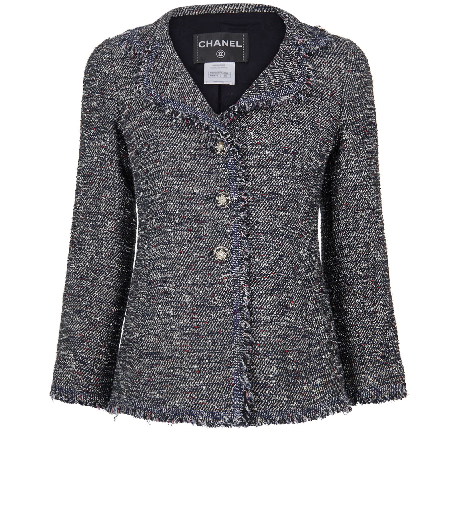 Chanel Interwoven Buttons Tweed Jacket, Jackets - Designer Exchange ...