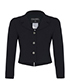 Chanel 2000 Cropped Navy Blazer, front view